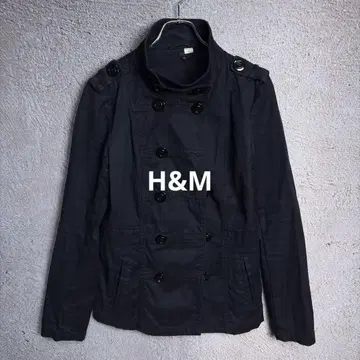 H&M 더블 브레스트 필드 자켓 블랙 40 L 사이즈 상당