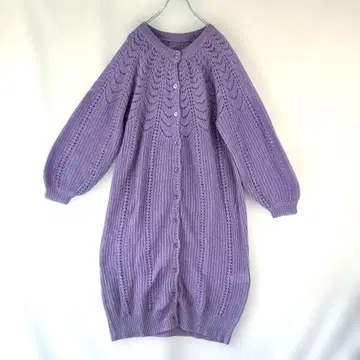 프리다 니트 원피스 퍼플 FREE 롱 가디건