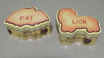 긴비스 타베코 동물 초코 비스킷 사자 박쥐 빈 캔