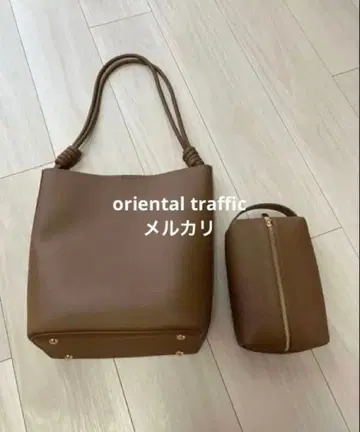 oriental traffic 숄더백 브라운 새상품급 파우치 세트