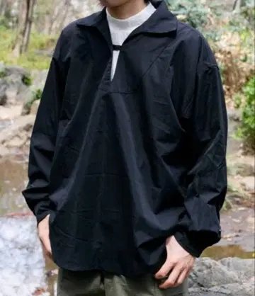 [브로큰 베이스] 프렌치 워크 피셔맨 풀오버 M 블랙