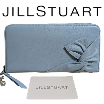 질스튜어트 라운드 지퍼 장지갑 리본 라이트 블루