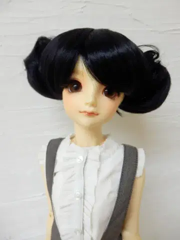 SALE 내열 인형 가발 [히메카즈라] 투테일 컬 블랙 L
