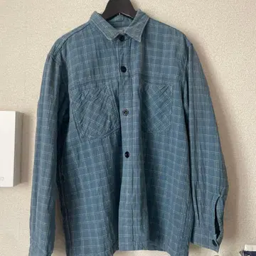 SUGAR CANE 긴팔 플란넬 셔츠 L 사이즈 그레이 계열 체크
