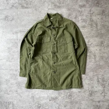 70s 미군 실물 OG107 유틸리티 셔츠 카키