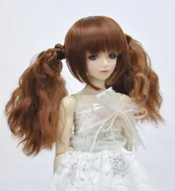 내열 인형 가발 [히메카즈라] 웨이브 투테일 라이트 브라운 S