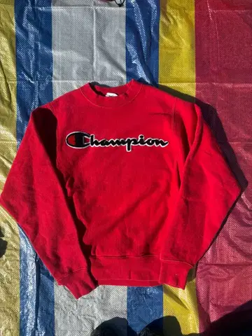 Champion 리버스웨이브 빨간색 쇼트 기장 레어 90s