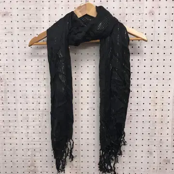 에스닉 보헤미안 시크 구제 의류 시어 스트라이프 메탈릭 프린지 스톨