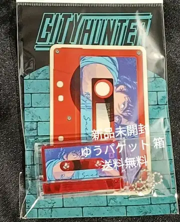 시티 헌터 료 스티커 포함 카세트 테이프풍 키링