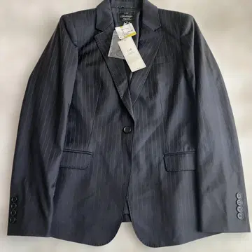 23구 택 포함 새상품 테일러드 자켓 스트라이프 네이비 비즈니스 38