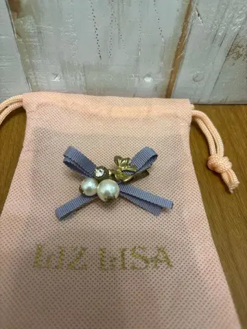 헤이세이 레트로 LIZ LISA 리본 펄 헤어핀