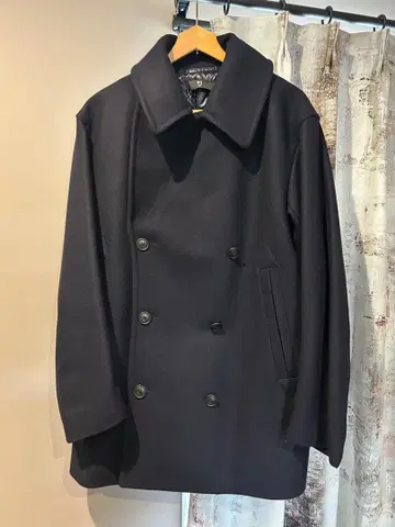 유니클로 J 네이비 울 피 코트