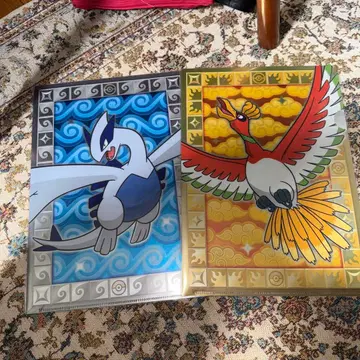 [레어] 포켓몬 센터 금은 A4 클리어 파일 2장 세트 루기아 호우오우