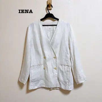 IENA 프렌치 린넨 트윌 W 브레스트 자켓 36 베이지