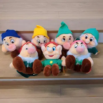 7인의 난쟁이 봉제 인형 세트 택 포함 디즈니랜드 백설공주