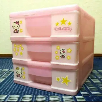 산리오 헬로키티 키티 3단 서랍 소품함 헤이세이 레트로