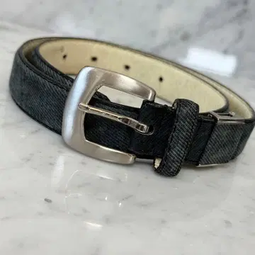 vintage 데님 벨트 천연 가죽 DONNA UNO 캔버스 데님