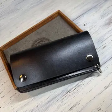 [ 트래커 지갑 롱 3층 ] 블랙 북미 스테아 실버 YKK