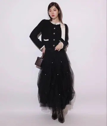 Rirandture 펄 태킹 샤샤 스커트