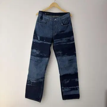 스트레이트 데님 패치워크 다크 블루 zara