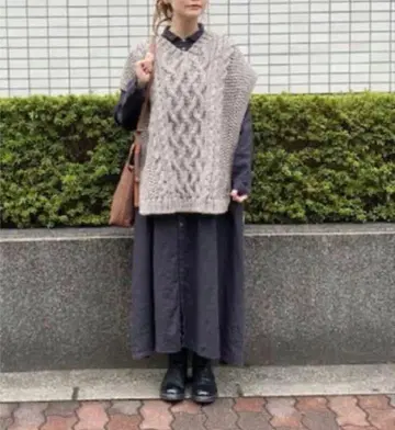 nestRobe 네스트로브 페루 핸드 니트 타커 베스트 아란 사슴