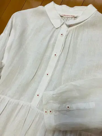 CABBAGES&ROSES 캐베지즈&로제즈 린넨 셔츠 원피스