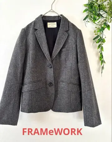 새상품급 FRAMeWORK 그레이 테일러드 자켓 싱글