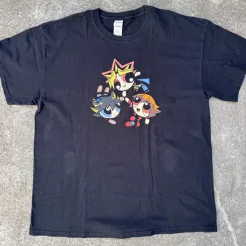 파워퍼프걸 유희왕 티셔츠 유희왕 패러디 XL GILDAN