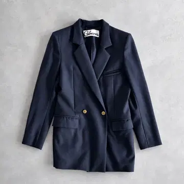 Cabana Darling 네이비 울 더블 자켓 더블 테일러드