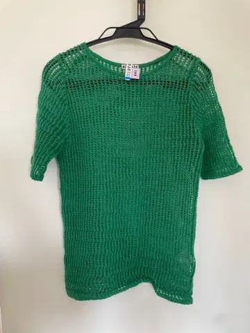 AURALEE 그린 반팔 니트 클리닝 완료 새상품급