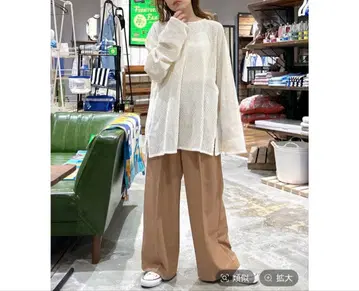 니코앤드 티라 프로듀스 2way 아이보리 메쉬 풀오버