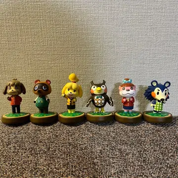 동물의 숲 amibo 피규어 6체 세트 너굴, 후타, 여울