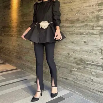 Cygne 시뉴 페플럼 블라우스 marie 사이즈 1 블랙