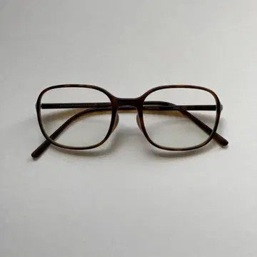 JINS 브라운 사각형 안경 케이스 포함