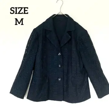 레이스 자켓 전체 레이스 테일러드 자켓 꽃무늬 포멀 네이비