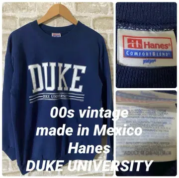 빈티지 00s Hanes 남성용 M 맨투맨 듀크 칼리지 NBA
