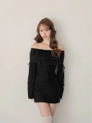 M me eme Tulle drape mini onepiece