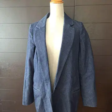 LIMITLESS LUXURY 데님 롱 스프링 코트 자켓