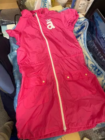 Archivio 후드 부착 우비 M 핑크