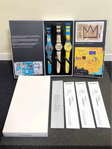 한정판 SWATCH 스와치 장 미셸 바스키아 콜라보 손목시계