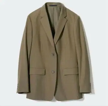 유니클로 테일러드 자켓 릴랙스핏 M 올리브 카키