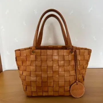 사라이 가죽 뜨개질 토트백