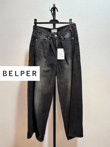 BELPER 블랙 와이드 팬츠