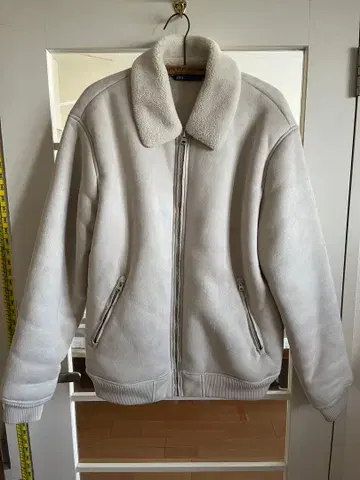 ZARA 남성용 페이크 무스탕 코트