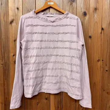 PINKHOUSE 핑크하우스 긴팔 피코 프릴 티셔츠