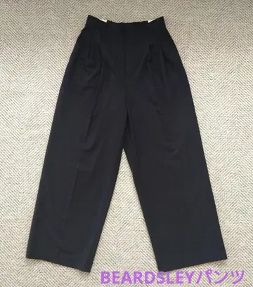 BEARDSLEY 블랙 와이드 팬츠