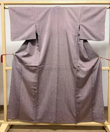 A 기모노 편안함 단의 물결 무늬 순수 실크 이로무지 기모노 K29