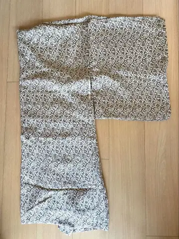 순수 실크 겉옷 올 패턴 금실 일본 의류 기모노 코디