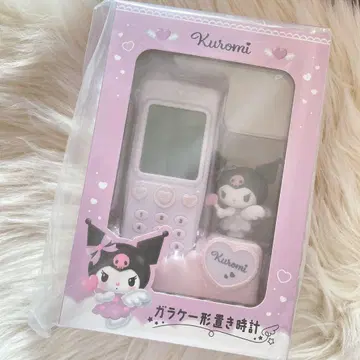 산리오 폴더폰 모양 탁상 시계 쿠로미