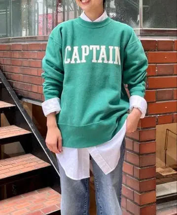 Champion x BEAMS BOY 별주 로고 리버스 위브 맨투맨